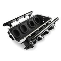 Base Manifold and Rail Kit for Ultra Lo-Ram 300-621BK - GM LS1/LS2/LS6 Satin Finish with Single Injector manifold and fuel rails- Black Finish