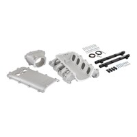 Ultra Lo-Ram Manifold Kit and Port Injection Fuel Rails- GM Gen V LT Front-Feed - With Port Injection - Satin Finish