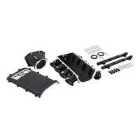 Ultra Lo-Ram Manifold Kit and Port Injection Fuel Rails- GM Gen V LT Front-Feed - With Port Injection - Black Finish