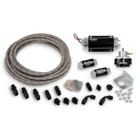 Fuel System Kit Billet Fuel Pump, Billet Regulator, Billet Filters, Earl's Stainless Perform-O-Flex hose, Swivel-Seal hose ends