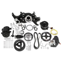 - Gen V LT Engines - Standard Damper - Black Complete GM Gen V LT Accessory Drive System w/ Alt, P/S, A/C, Water Pump, Belts, and Crankshaft Damper