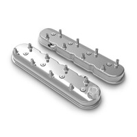 Tall LS Valve Covers - Polished Tall LS Valve Covers w/ Coil Mounting Posts, Cast Aluminum - Polished Finish