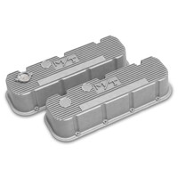 Tall M/T Valve Covers for Big Block Chevy Engines - Natural Cast Finish Cast Aluminum Tall M/T Valve Cover for BBC Engines, Natural Finish