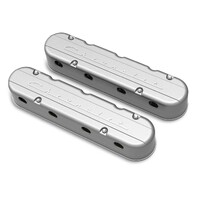 2-Piece "Chevrolet" Script Valve Cover - Gen III/IV LS - Natural Chevrolet Gen III/IV LS - Cast Aluminum - Coil-Mounting Base & Integrated Coil Cover