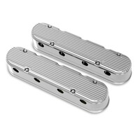 2-Piece Finned Valve Cover - Gen III/IV LS - Polished Chevrolet Gen III/IV LS - Cast Aluminum - Coil-Mounting Base & Integrated Coil Cover