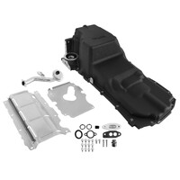 GM LT Swap Oil Pan - 4WD / Truck / Off-Road - Black Fits 1973-1987 GM K10 LT Swapped Trucks and Other 4WD LT Swap Projects