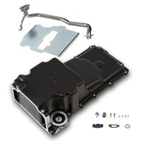 GM LS Swap Oil Pan - Black - Additional Front Clearance