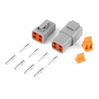 Plug and Pins Only - Matching Set of Deutsch DTP-4 Connectors - 25 Amp