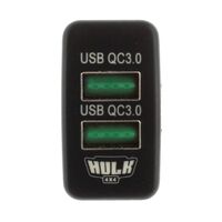 Dual USB Socket QC3 OE RPL Green LED (Early Toyota)