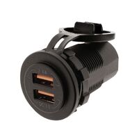 Dual Usb Socket Port A- 5V 2.4A Port B- Qc3.0 3.6-12V 18W