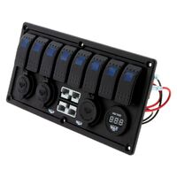 8 Way Switch Panel with 50A Plugs Acc Power Sockets & Usb