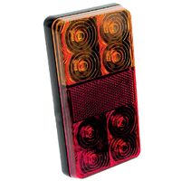 Pkt 2 LED Stop/Tail/Indicator Lamp 12V with Reflex Reflector