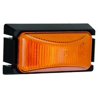 LED Supplmtry Side Marker Lamp Amber 12/24V Black Base