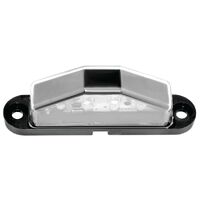 LED Licence Plate Lamp 10-30V Triangular Blk Hsng 300mm Lead