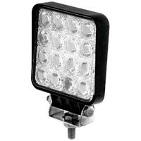 LED Square Worklamp Flood Beam 10-30V 48Watt 16 LEDs Blck Abs