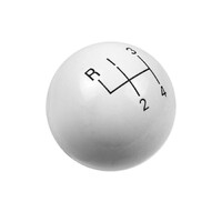 Shift Knob - 4-Speed - White Fits Shifters with 3/8-16 Threads