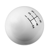 Shift Knob - 5-Speed Pattern - White Fits Shifters with M12 x 1.75 Threads