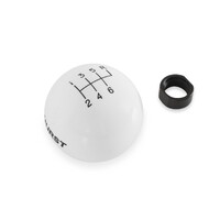 Shift Knob - 6-Speed - White Fits Shifters with M16 x 1.50 Threads