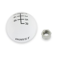 Shift Knob - 6 Speed - White Fits Shifters with 3/8-16 Threads