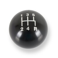 Billet Shift Knob - 5-Speed Pattern - Gloss Black Fits Shifters with M16 x 1.5 Thread - Inserts for 3/8-16 and 3/8-24 Included