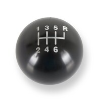 Billet Shift Knob - 6-Speed Pattern - Gloss Black Fits Shifters with M16 x 1.5 Thread - Inserts for 3/8-16 and 3/8-24 Included