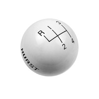 Shift Knob - 4-Speed Pattern - White Fits Shifters with 3/8-16 Threads - Engraved on Both Sides