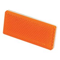 Pkt 2 Amber Reflector 3M Self Adhesive Mounting Base 70 X 30 X 6mm