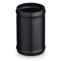 Black Aluminium Tube 2.50in Straight 200mm Long With Rolled Ends