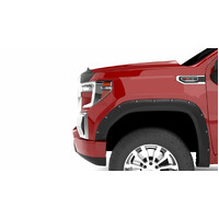 RX-Flat Smooth Elite Series Fender Flares w/Black Bolts - Black 4pc (Silverado/Sierra 19-22) - Black 4PC