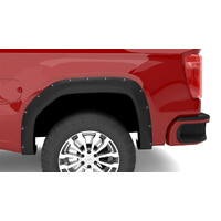 RX-Rivet Smooth Elite Series Fender Flares w/Black Bolts - Black 2pc Rear (Silverado 19-22) - Black 2PC