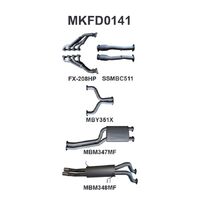 Dual 2.5in Exhaust with Extractors Muffler/Muffler (Falcon BA/BF 02-08)