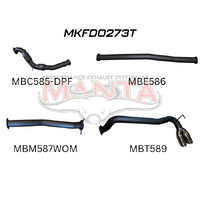 Turbo Back with Cat & without Muffler - Dual Side Tip (Ranger PX2 15-18)