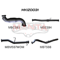 Exhaust Full System with Cat & without Muffler (D-Max 12+)