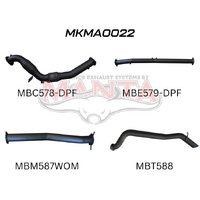 Exhaust Full System with Cat & without Muffler (BT-50)