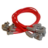 Super Conductor Spark Plug Wire Set ,Small Block Chevy, Socket Dist. Cap For use on Chevy Small Block, Socket, Red jacket