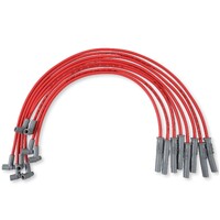 Super Conductor Spark Plug Wire Set, Chevy 366-454 w/HEI Cap For use with Chevy 366-454 with HEI Cap, Red jacket