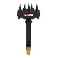 Black Chevy Low-Profile Crank Trigger Distributor BLACK low-profile Chevy racing distributor.