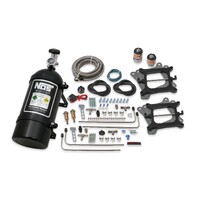 Cheater Wet Nitrous System for 2x4 Dual 4150 4-barrel Carburetors-Black