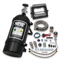 Big Shot Wet Nitrous System for 4500 4-barrel Carburetor Fits Holley 4500 Dominator, 190-300 HP, includes Black 10 lb Bottle