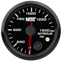 Analog Style 2-1/16" Nitrous Pressure Gauge Black Face 0-1500 psi