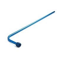 90 Degree Nitrous Bottle Blowdown Tube - Blue Racer Safety Blue Aluminum 90 Degree Blowdown Tube