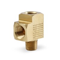 Brass Adapter T Fitting 1/8" NPT Female - 1/8" NPT Male - 1/8" NPT Female