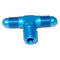 Flare to Pipe T Fitting Flare to Pipe T Fitting, 3AN - 3AN - 1/8" NPT, Blue