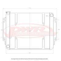 55mm Crossflow Radiator w/ 16" SPAL Fan Mounts (HT-HG V8 69-71)