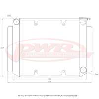 55mm Crossflow Radiator w/ 16" SPAL Fan Mounts (HR 66-68)