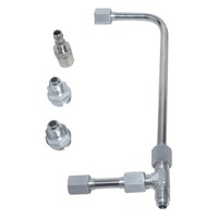 Dual Feed Fuel Line Slayer Series - Silver Stainless steel hardline