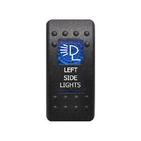 Rocker Switch Left Side Lights Blue Printed Lens Each