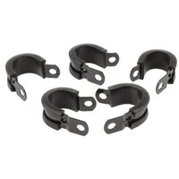 1/4"/6.4mm Cushioned P Clip - 5pk - Black