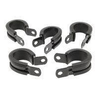 1 1/4"/31.8mm Cushioned P Clip - 5pk - Black