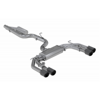 3" Cat Back Quad Split Rear Exit Active Exhaust (S3 15-23) - T304 Stainless Steel